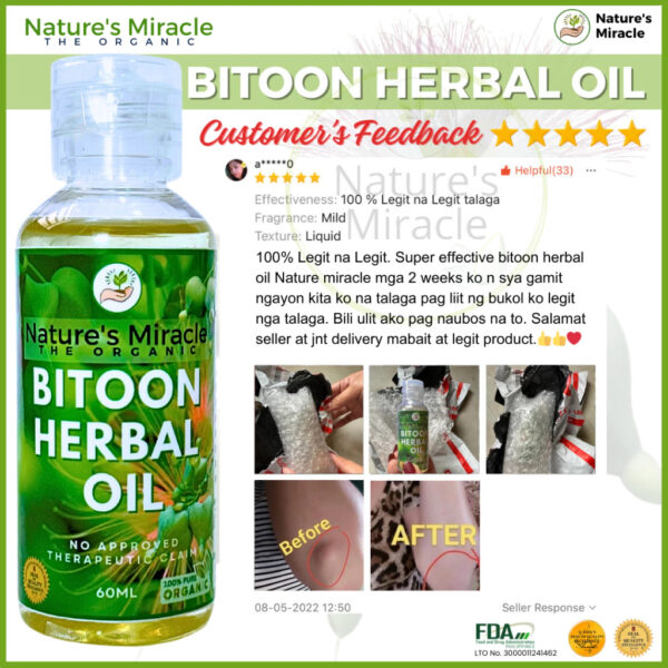 Bitoon Herbal Oil 100ml. - Image 3