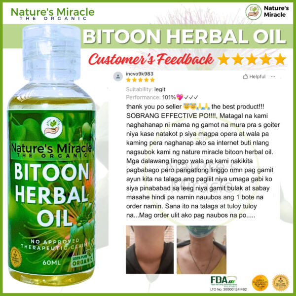 Bitoon Herbal Oil 100ml. - Image 2