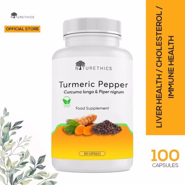 Naturethics Organic Turmeric Black Pepper Capsules 100 Capsule
