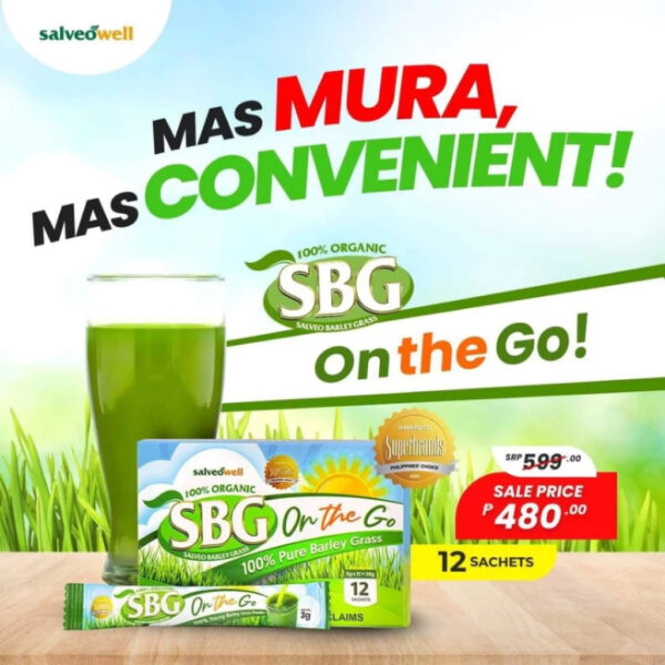 ORIGINAL SALVEO BARLEY GRASS SBG On The Go (OTG) 12 Sachets Pure and Organic - Image 4
