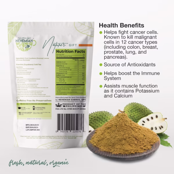 🌿 Graviola (Guyabano) Powder – 100% Natural, Pure, Organic & Non-GMO 🌿 - Image 3