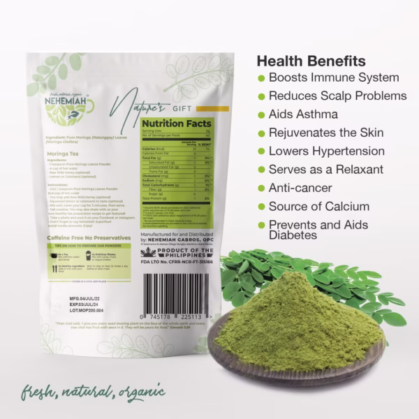 Moringa (Malunggay) Powder – Pure Organic🌿✨ - Image 2