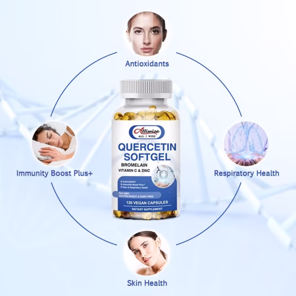 Quercetin 1000mg Vegan Capsules with Vitamin C & Zinc Supports Immune Health - Image 7