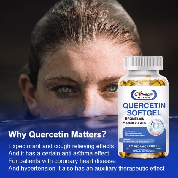 Quercetin 1000mg Vegan Capsules with Vitamin C & Zinc Supports Immune Health - Image 6