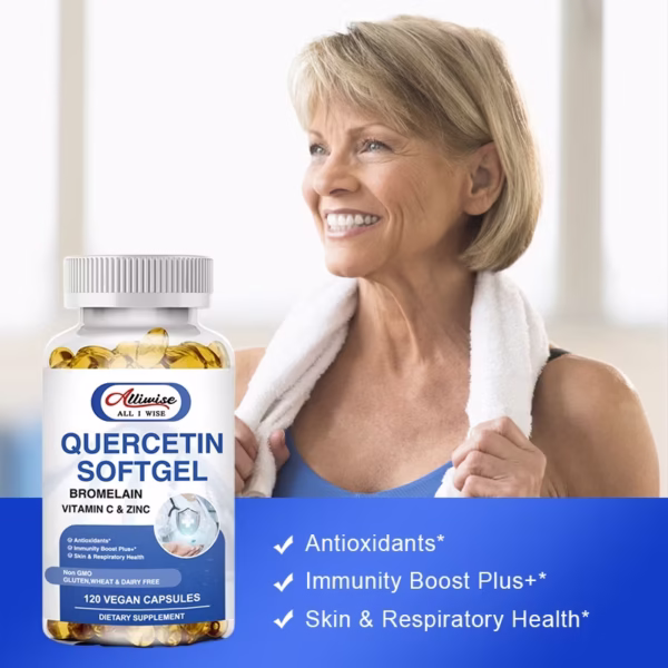 Quercetin 1000mg Vegan Capsules with Vitamin C & Zinc Supports Immune Health - Image 4