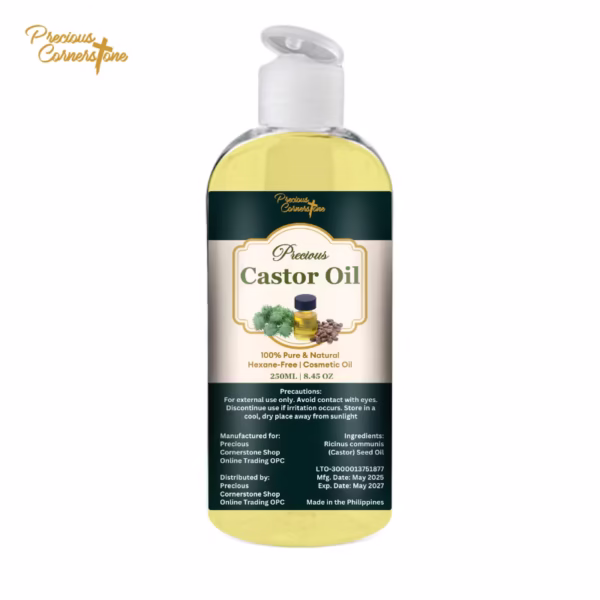 PCS Castor Oil 250ml 100% PURE COLD PRESSED Hexane-Free All Natural