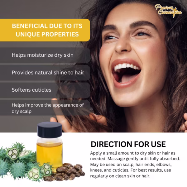 PCS Castor Oil 250ml 100% PURE COLD PRESSED Hexane-Free All Natural - Image 4