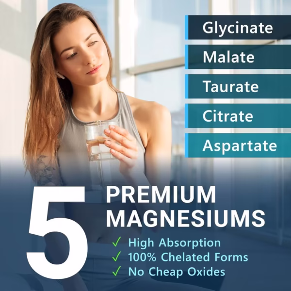 Magnesium Complex Supplement 745 mg supports sleep, bone health, immunity, mood support - Image 2