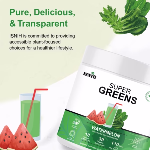 ISNIH 100% Organic Super Greens Powder - Image 4