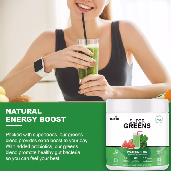 ISNIH 100% Organic Super Greens Powder - Image 5