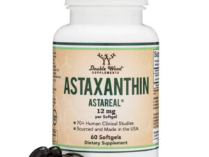 Astaxanthin by Double Wood-12mg 60 Softgels Antioxidants Help Immunity Slow Down Aging